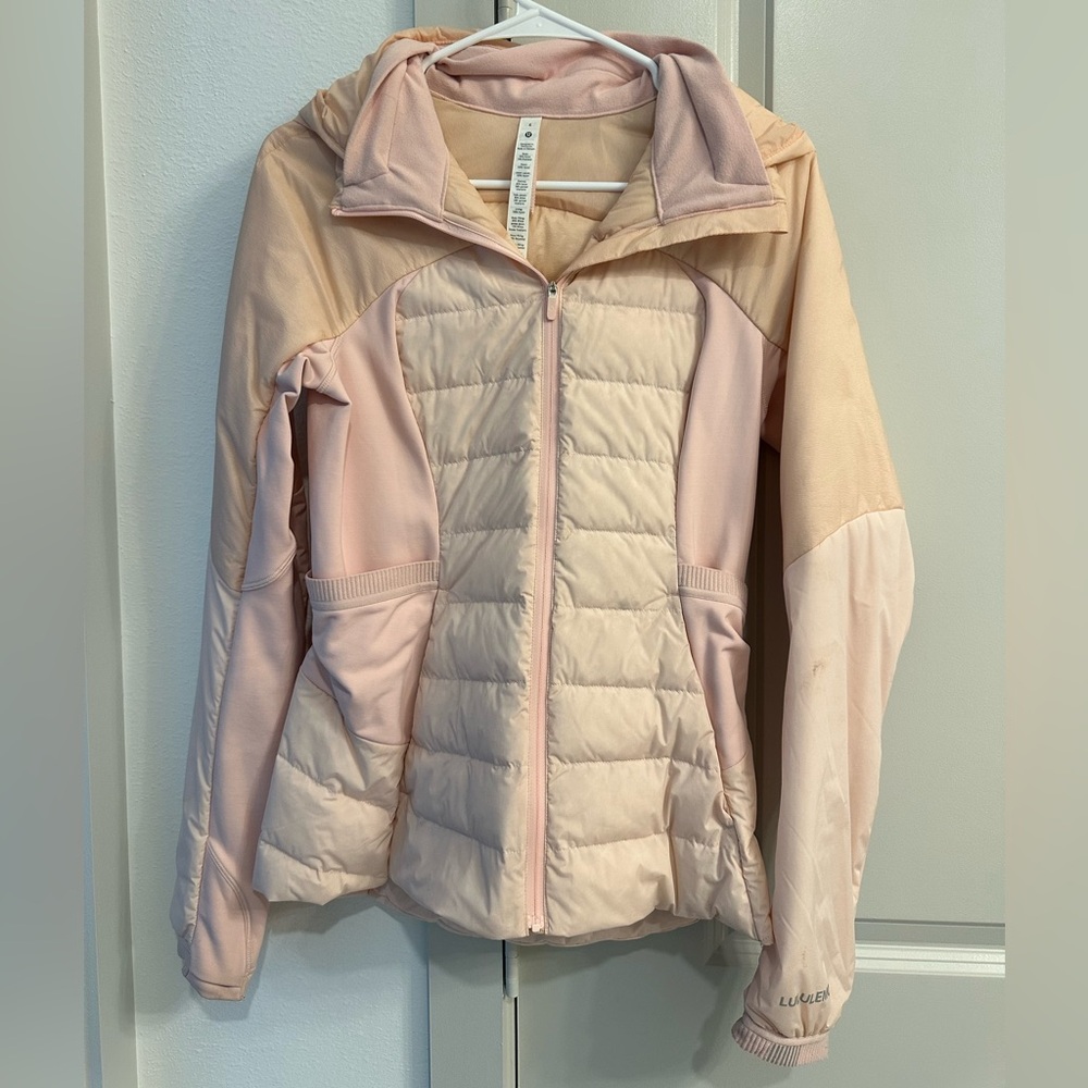 lululemon athletica Light Pink Two-Tone Puffer Jacket